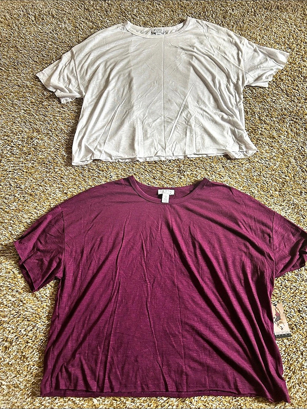 Sofia Jeans by Sofia Vergara Sofia Tee Two-Piece Top Set Purple & White